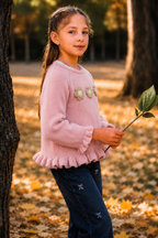 Sweater Sophia Flores Rosado