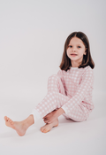 Pijama largo cuadrille Rosa