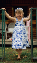 Vestido Peonía Azul