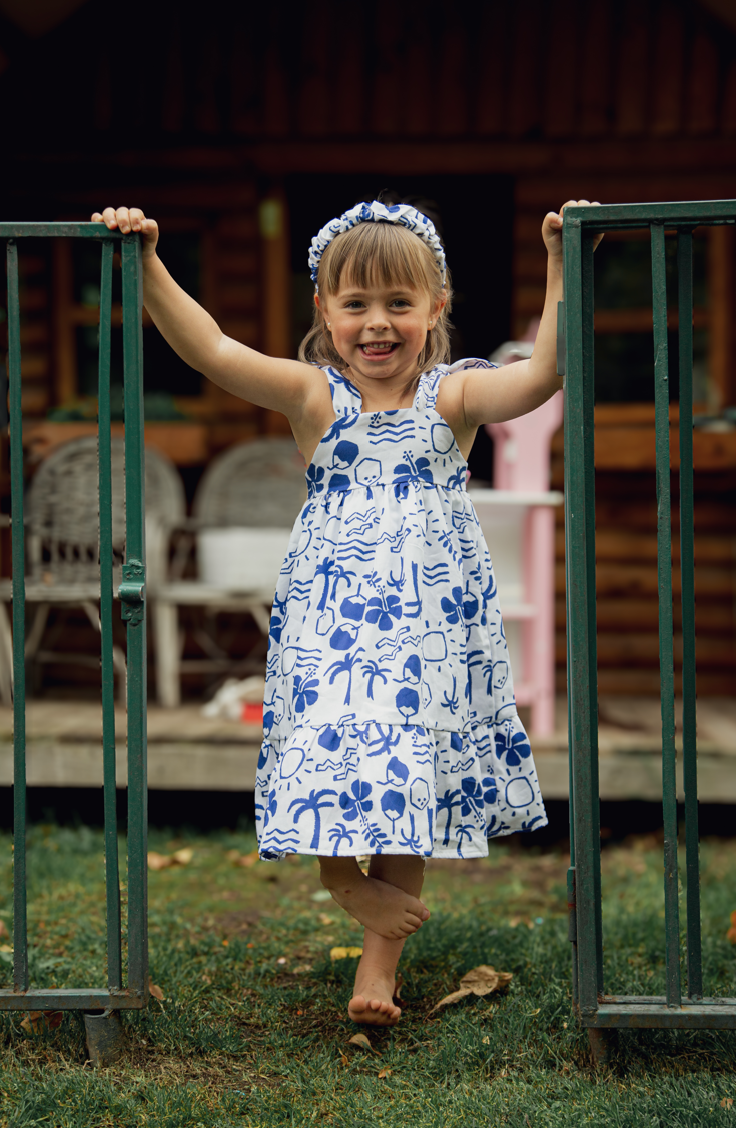 Vestido Peonía Azul