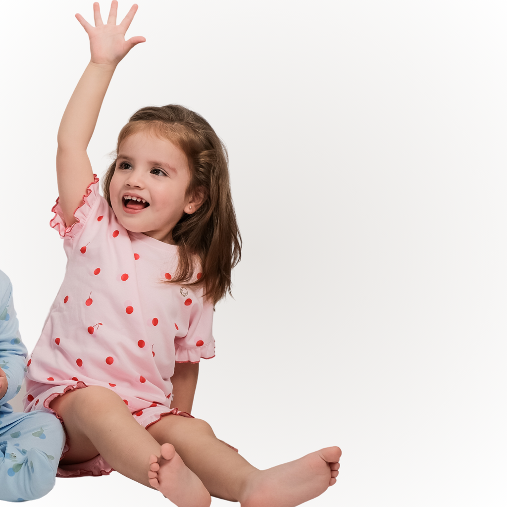 Pijama corto pink cherry