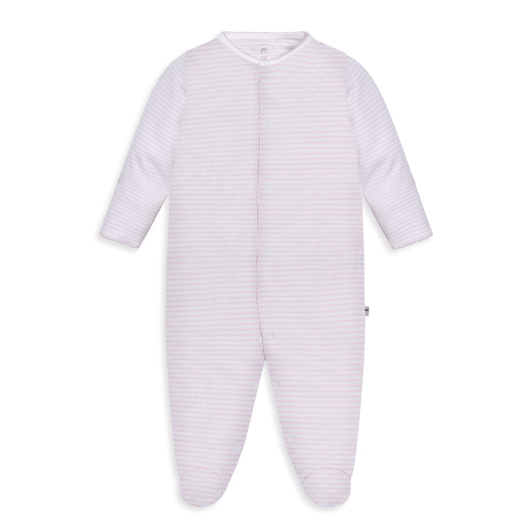 Enterito Clasico pink stripes
