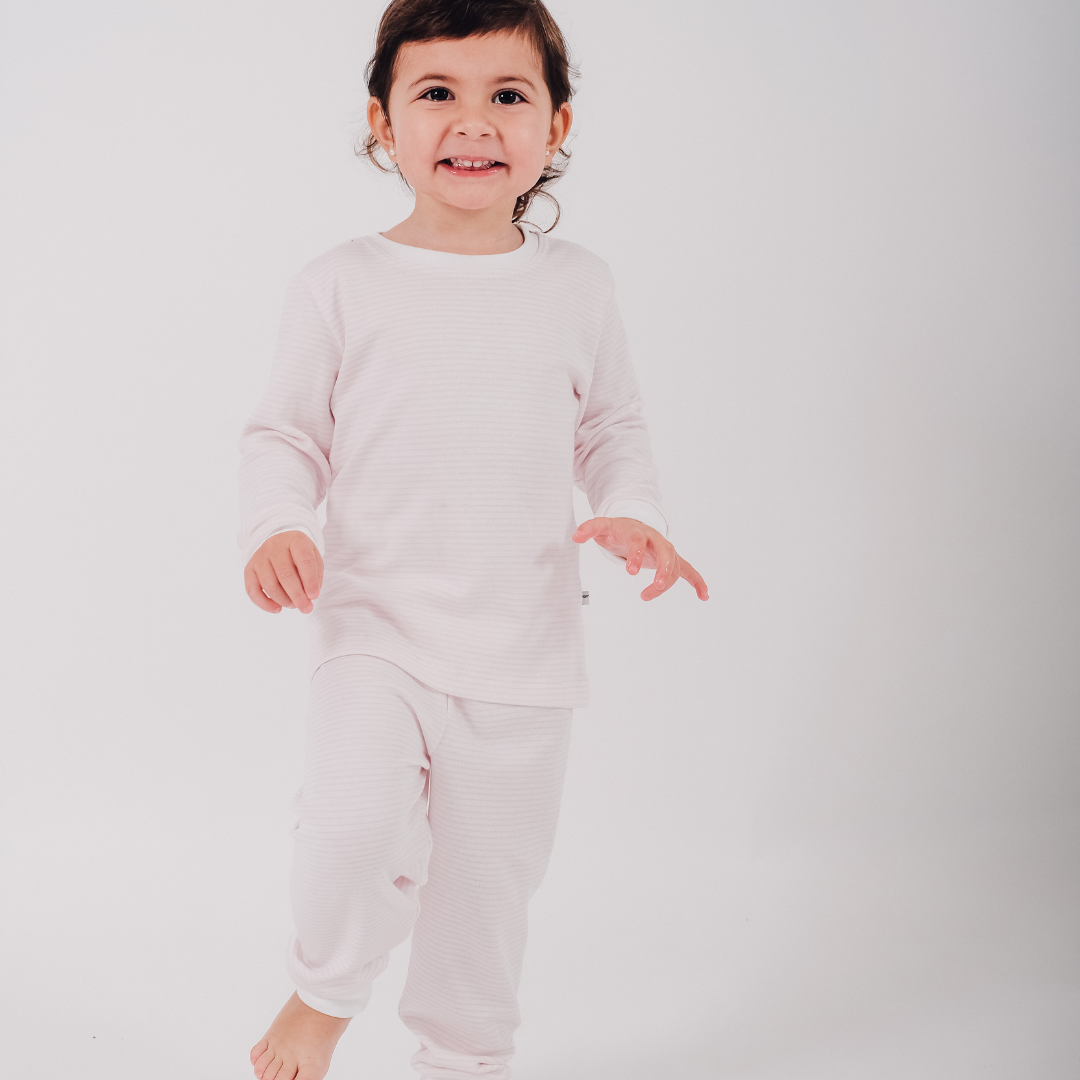 Pijama largo pink strypes